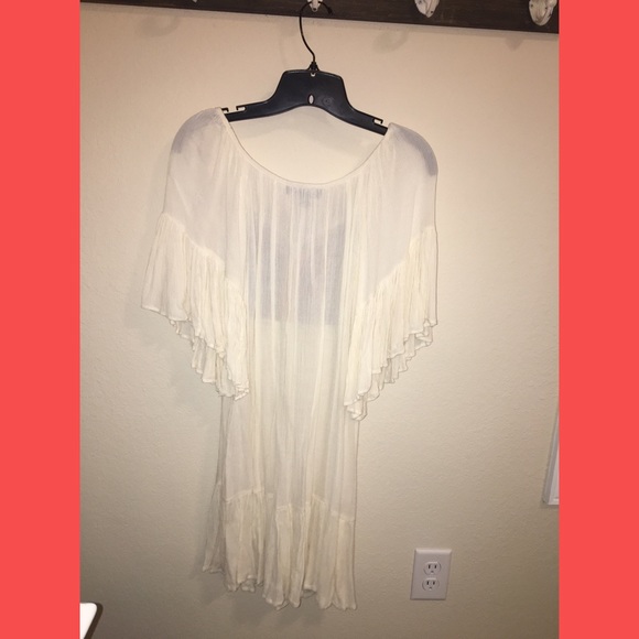 Flowy Cream Tribal Dress - Picture 2 of 3